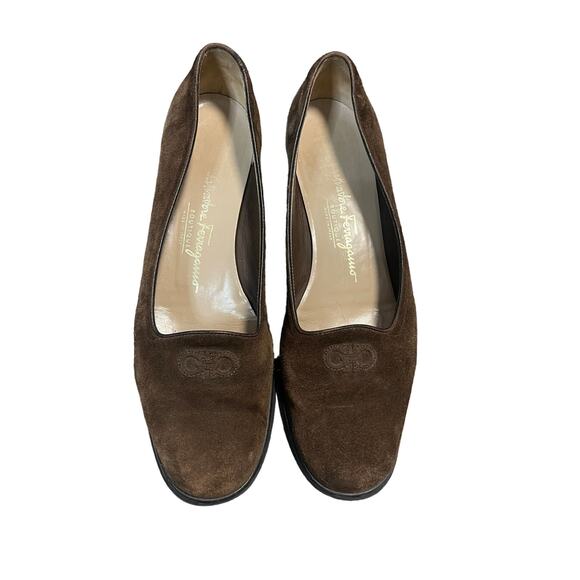 Salvatore Ferragamo Suede Slip On Shoes Women's Size 9 - Picture 1 of 6